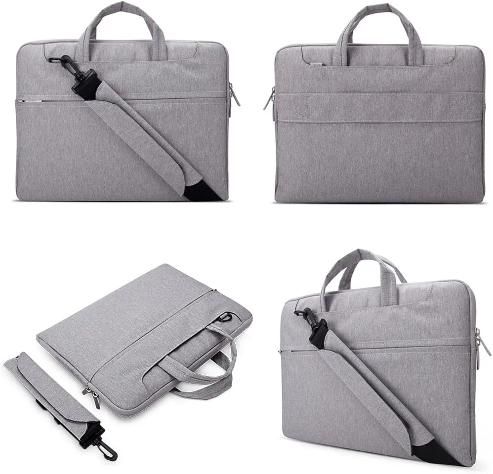 Lacdo 15.6 Inch Laptop Shoulder Bag Sleeve Case for 15.6" Acer Aspire 5 E 15, Predator Helios 300, Flagship/ASUS VivoBook 15, TUF FX505 / Dell Inspiron 15 / IdeaPad/HP Pavilion, Envy, Gray