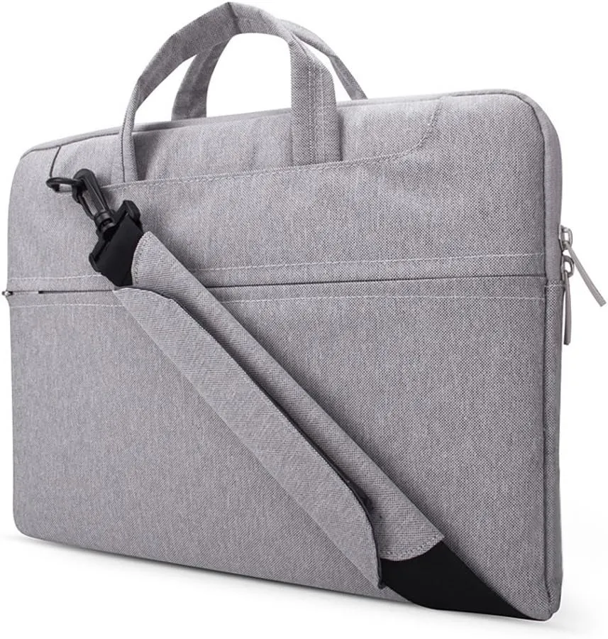 Lacdo 15.6 Inch Laptop Shoulder Bag Sleeve Case for 15.6" Acer Aspire 5 E 15, Predator Helios 300, Flagship/ASUS VivoBook 15, TUF FX505 / Dell Inspiron 15 / IdeaPad/HP Pavilion, Envy, Gray