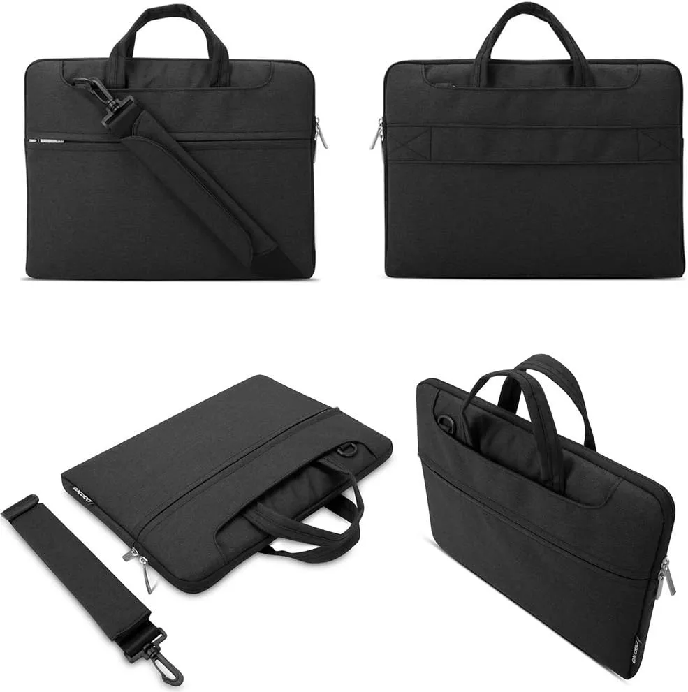 Lacdo 16 inch Laptop Bag for 16 inch New MacBook Pro M4/M3/M2/M1 Pro/Max A3403 A3186 A2991 A2780 A2485 A2141 2024-2019, 15" Surface Laptop 7th Copilot PC/Surface Laptop 6 5 4 3 Computer Bag, Black