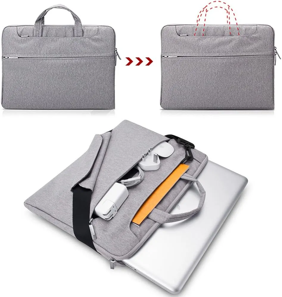 Lacdo 16 inch Laptop Bag for 16 inch New MacBook Pro M4/M3/M2/M1 Pro/Max A3403 A3186 A2991 A2780 A2485 A2141 2024-2019, 15" Surface Laptop 7th Copilot PC/Surface Laptop 6 5 4 3 Computer Bag, Gray