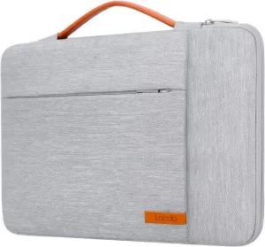 Lacdo 360° Protective 14 Inch Laptop Sleeve Case for HP Lenovo Dell ASUS Acer Chromebook 14 / HP Stream 14 / Dell Inspiron 14 / Lenovo IdeaPad 14 / Acer Spin 3 / ASUS ZenBook 14 Computer Bag, Gray