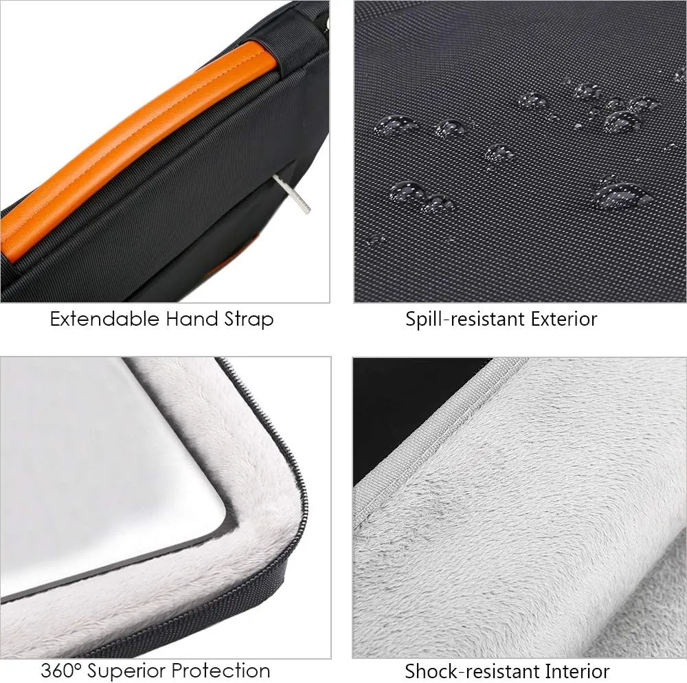 Lacdo 360° Protective 16 Inch Laptop Sleeve Case for 16 Inch HP Lenovo ASUS Acer Dell Laptop/HP Pavilion Envy/Lenovo ThinkPad IdeaPad/Acer Swift/ASUS Vivobook/Dell Computer Bag, Black