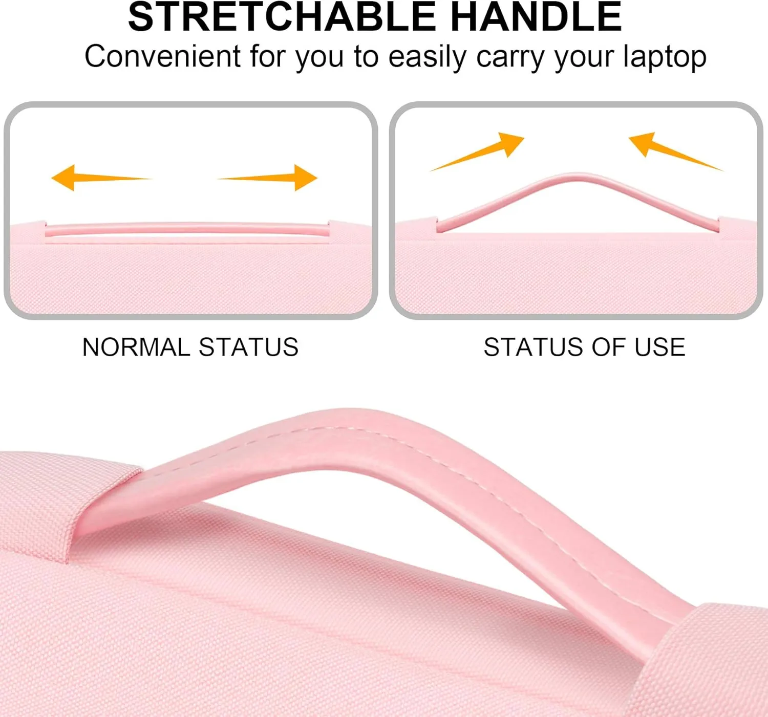 Lacdo 360° Protective 16 Inch Laptop Sleeve Case for 16 Inch HP Lenovo ASUS Acer Dell Laptop/HP Pavilion Envy/Lenovo ThinkPad IdeaPad/Acer Swift/ASUS Vivobook/Dell Computer Bag, Pink