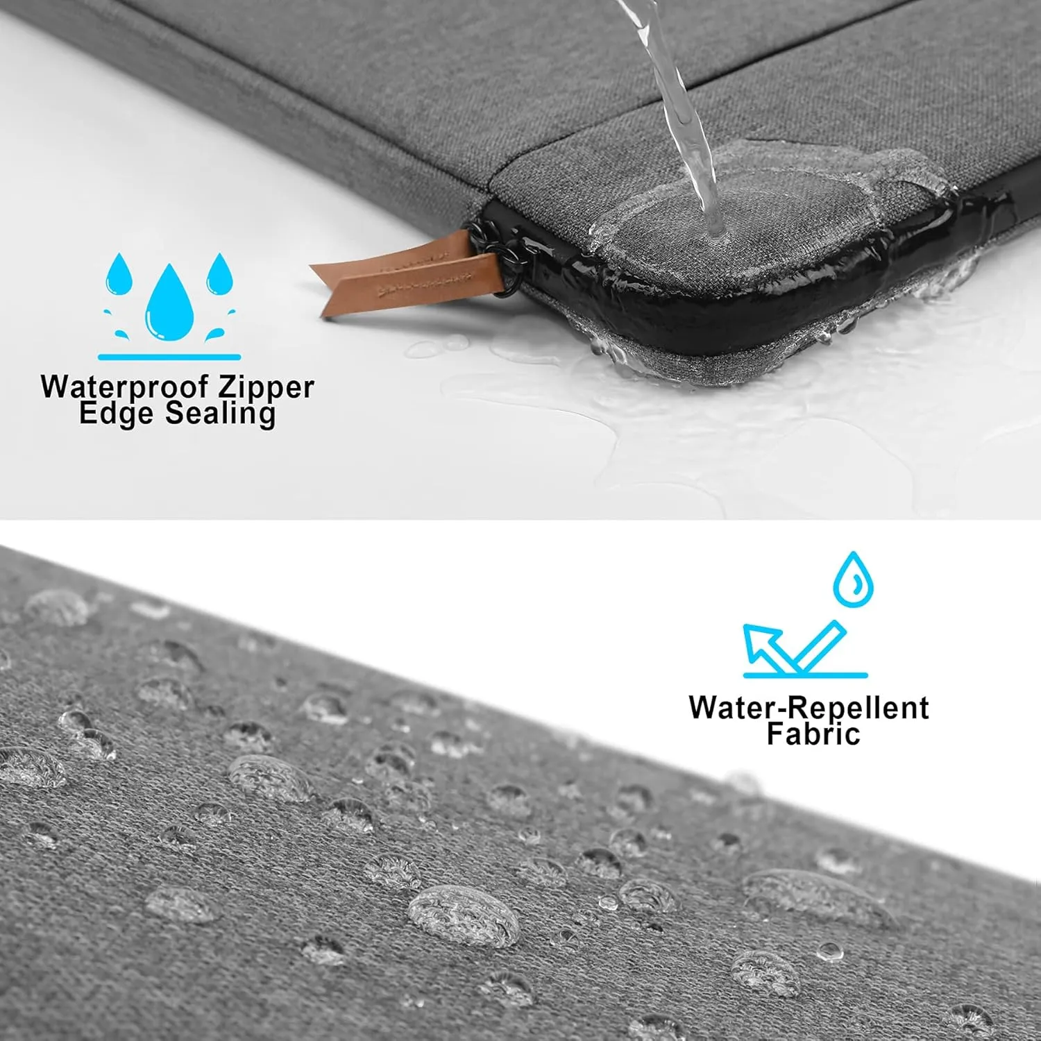 Lacdo 360° Protective Laptop Sleeve Case for 13 inch New MacBook Air M4 A3240 2025, M3 A3113, M2 A2681, M1 A2337, 13" MacBook Pro M2 M1, 13-inch iPad Air M3 / iPad Pro M4 with Accessory Bag, Dark Gray