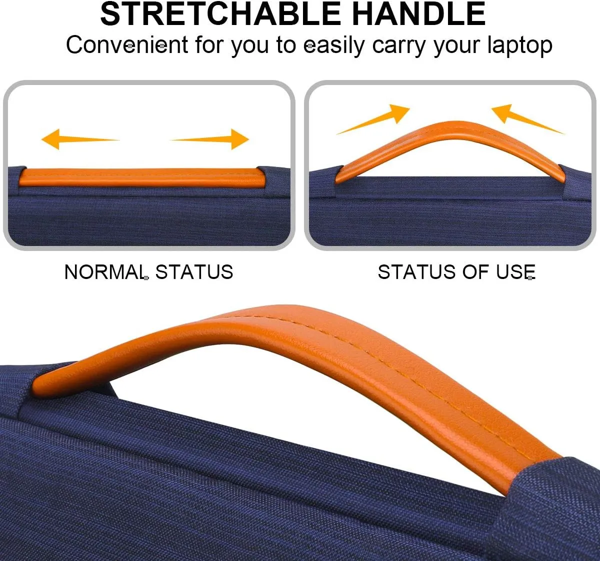 Lacdo 360° Protective Laptop Sleeve Case for 16 inch New MacBook Pro M4/M3/M2/M1 Pro/Max A3403 A3186 A2991 A2780 A2485 A2141 2024-2019, 15 inch Surface Laptop 7th Copilot PC/6/5/4/3 Computer Bag, Blue