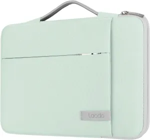 Lacdo 360° Protective Laptop Sleeve Case for 16 inch New MacBook Pro M4/M3/M2/M1 Pro/Max A3403 A3186 A2991 A2780 A2485 A2141 2024-2019, 15 inch Surface Laptop 7th Copilot PC/6/5/4/3 Computer Bag,Green