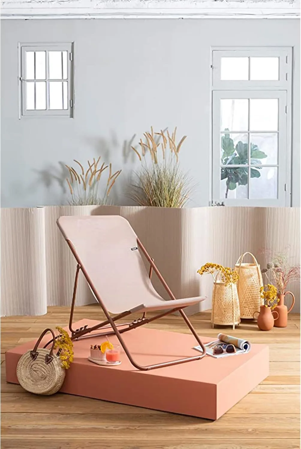 Lafuma Maxi TRANSAT Folding Sling Chair, Canyon Red