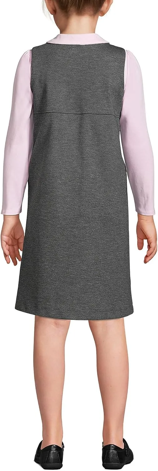 Lands' End Girls Ponte Pleat Jumper
