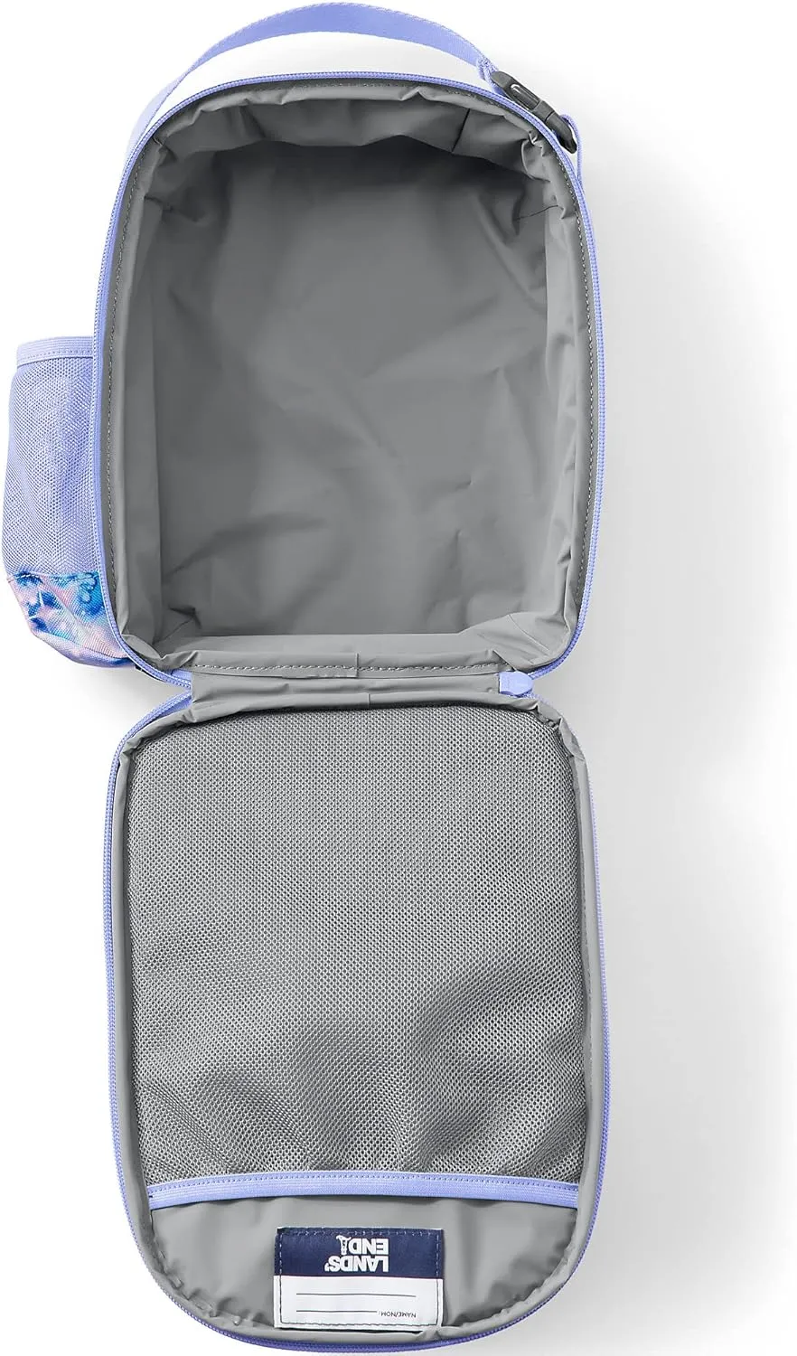 Lands' End Kids' Soft Sided Lunch Box Warm Lavender Galaxy 11" x 8" x 3"