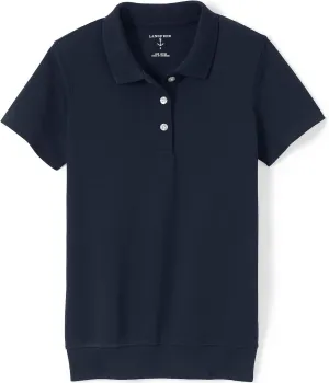 Lands' End School Uniform Big Kids Short Sleeve Banded Bottom Polo Shirt