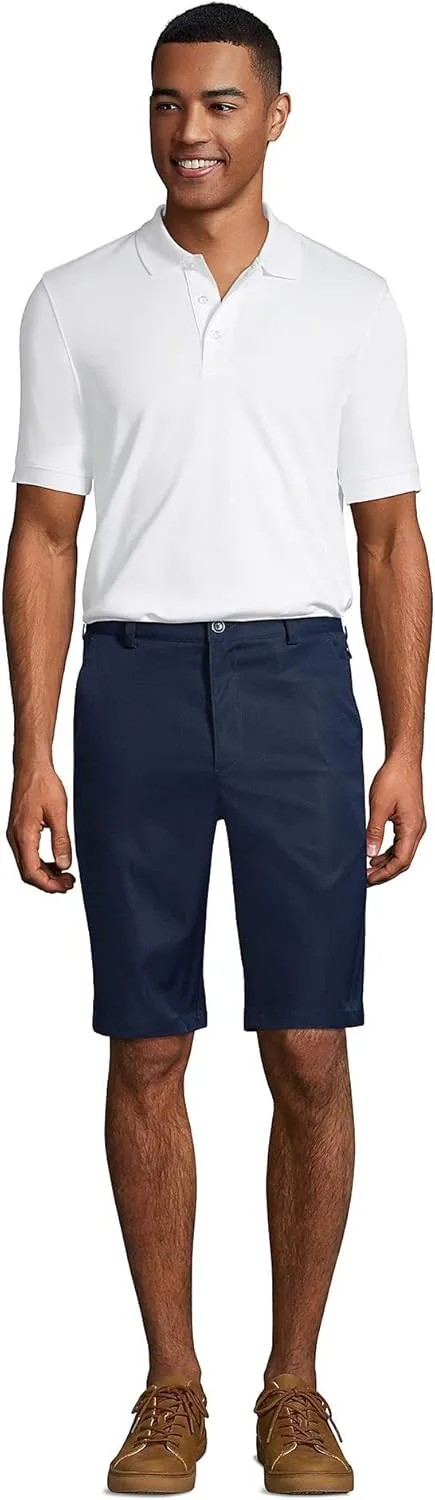 Lands' End School Uniform Men's Long Sleeve Interlock Polo Shirt