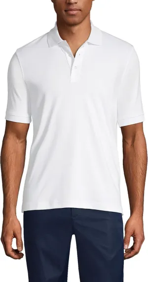 Lands' End School Uniform Men's Long Sleeve Interlock Polo Shirt