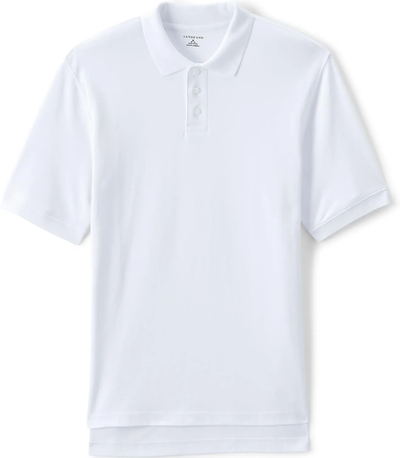 Lands' End School Uniform Men's Long Sleeve Interlock Polo Shirt