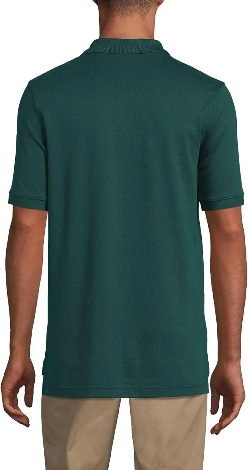 Lands' End School Uniform Men's Long Sleeve Interlock Polo Shirt