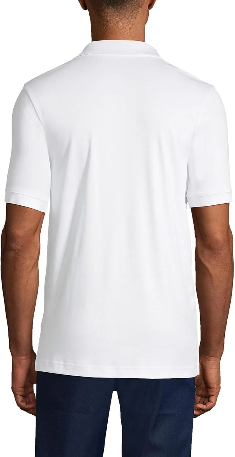 Lands' End School Uniform Men's Long Sleeve Interlock Polo Shirt
