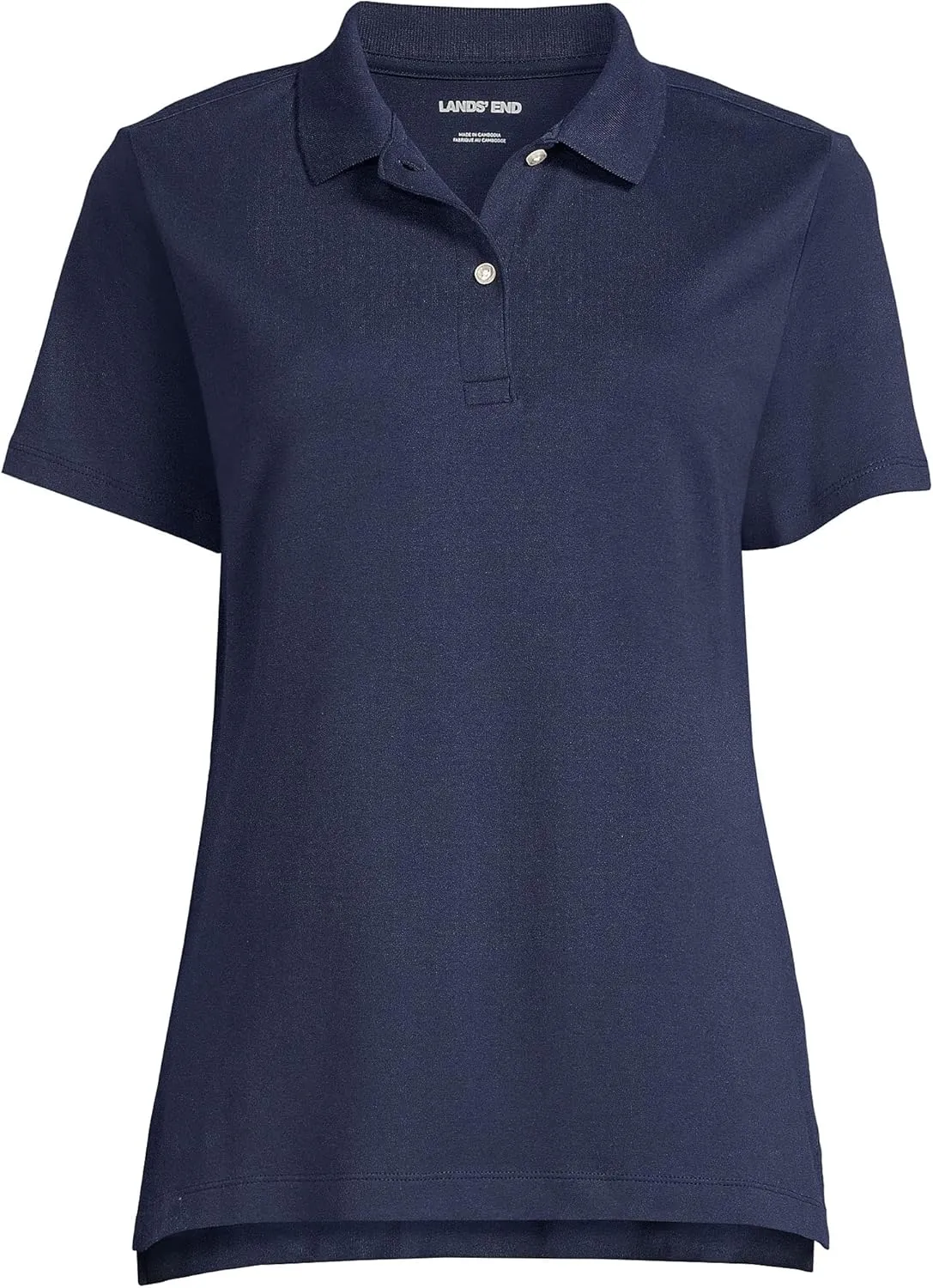 Lands' End School Uniform Women's Short Sleeve Feminine Fit Interlock Polo Shirt