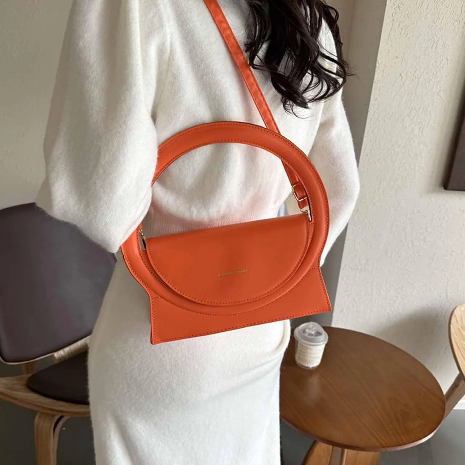 LAPRBY Women's Y2k Retro Top Handle Hobo Bag PU Leather Crossbody Shoulder Bag Handbag Purse Totes Satchels Trendy