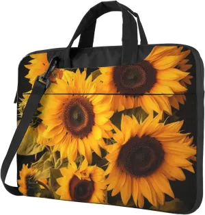 Laptop Bag for Women Men Computer Bag Laptop Briefcase Sunflowers Laptop Shoulder Bag Work Bag for Travel