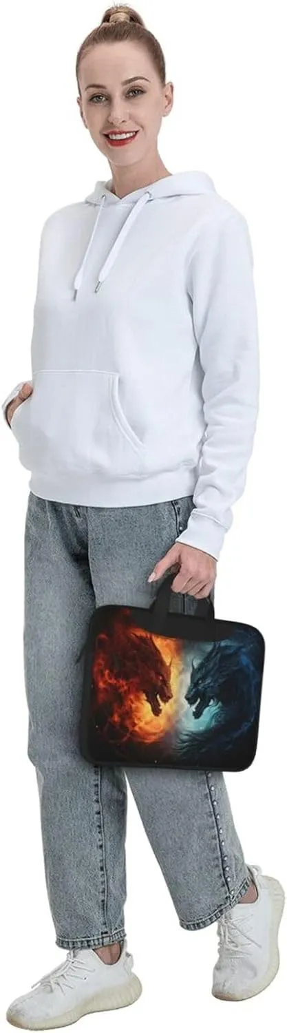 Laptop Bag Space Dinosaur Planets Pattern Laptop Tote Bag Women Men Laptop Sleeve Case Lightweight Computer Bag
