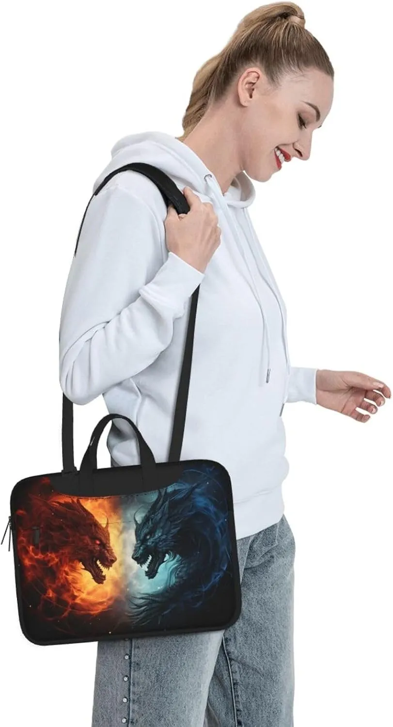 Laptop Bag Space Dinosaur Planets Pattern Laptop Tote Bag Women Men Laptop Sleeve Case Lightweight Computer Bag