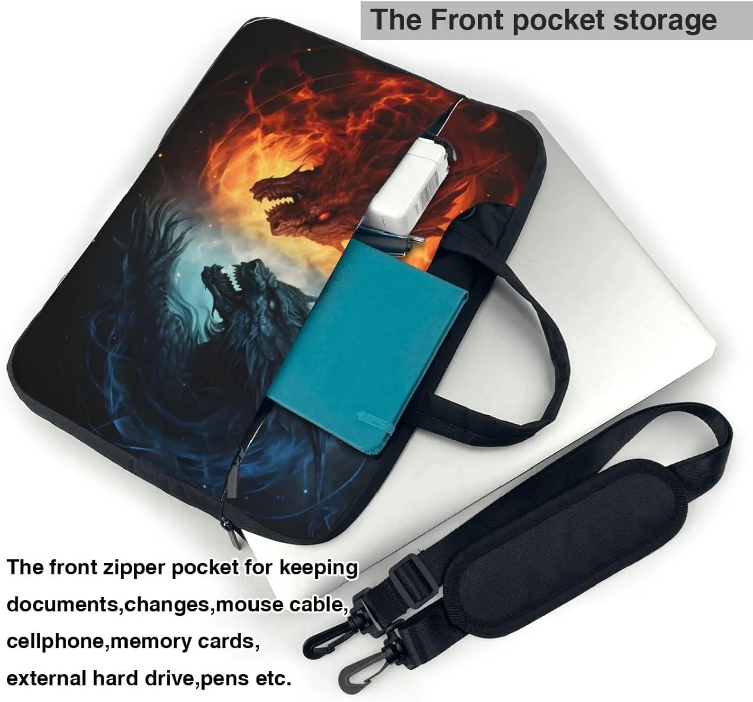 Laptop Bag Space Dinosaur Planets Pattern Laptop Tote Bag Women Men Laptop Sleeve Case Lightweight Computer Bag
