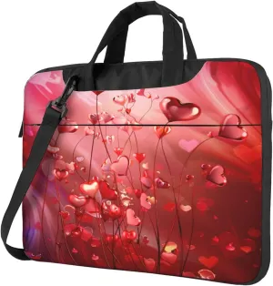 Laptop Bag Valentines Love Heart Art Laptop Tote Bag Women Men Laptop Sleeve Case Lightweight Computer Bag Briefcase