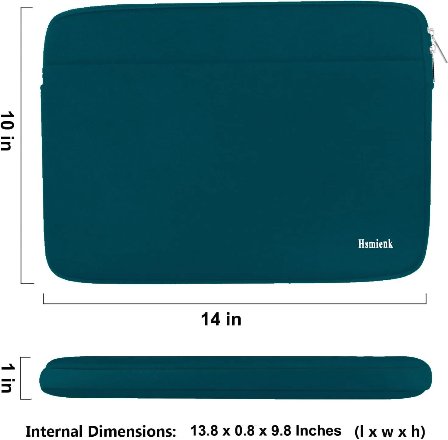 Laptop Case 14 inch, Durable Shockproof Protective Notebook Cover Bag with Accessory Pocket, Carrying Laptop Sleeve Compatible for MacBook HP Lenovo Dell Asus Acer, Cyan Color