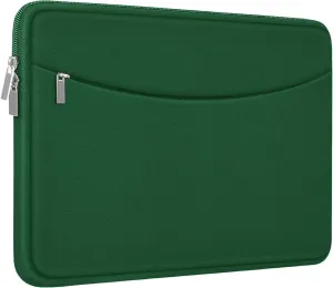 Laptop Case 15.6 inch, Shockproof Protective Laptop Cover Briefcase Carrying Computer Bag with Accessory Pocket, Portable Computer Sleeve Compatible with MacBook, HP, Dell, Lenovo, Asus, Green
