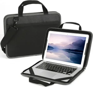 Laptop Case Sleeve 13-14 inch,Shockproof Computer Cover for HP,Protective Laptop Shoulder Bag for MacBook Air/MacBook Pro,Dell,Lenovo,Chromebook(Black)