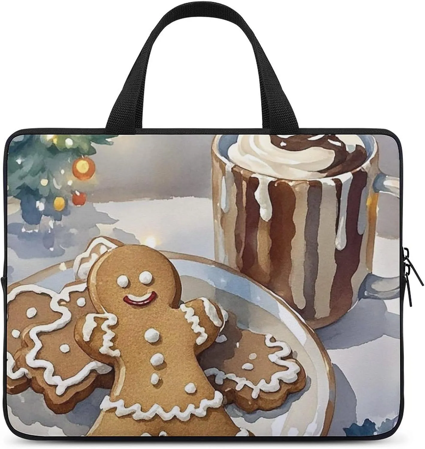 Laptop Case Sleeve Shockproof Computer Carrying Bag Leisurely Afternoon Tea Laptop Bag Tote Lightweight Notebook Case Cover Traveling Briefcase Handle Bags for Travel Business 13inch
