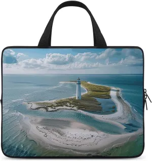 Laptop Case Sleeve Shockproof Computer Carrying Bag Lighthouse on The Shore Laptop Bag Tote Lightweight Notebook Case Cover Traveling Briefcase Handle Bags for Travel Business 12inch