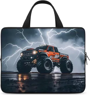 Laptop Case Sleeve Shockproof Computer Carrying Bag Monster Truck Black Sky Lightning Roar Laptop Bag Tote Lightweight Notebook Case Cover Traveling Briefcase Handle Bags for Travel Business 15inch