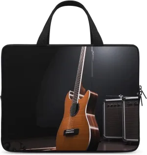 Laptop Case Sleeve Shockproof Computer Carrying Bag Musical Instrument Guitar Laptop Bag Tote Lightweight Notebook Case Cover Traveling Briefcase Handle Bags for Travel Business 12inch
