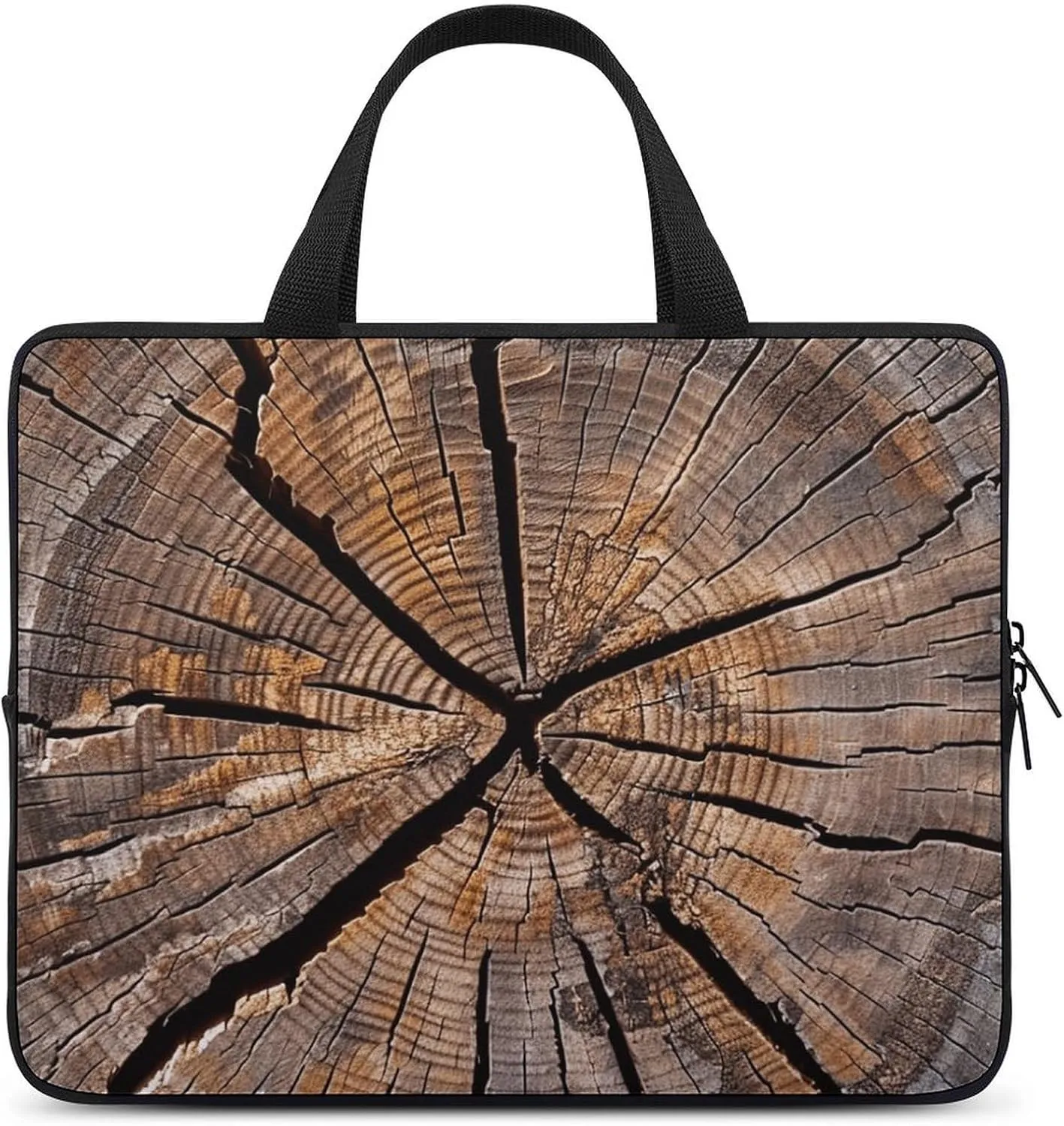Laptop Case Sleeve Shockproof Computer Carrying Bag Tree Stump Wood Grain Laptop Bag Tote Lightweight Notebook Case Cover Traveling Briefcase Handle Bags for Travel Business 12inch