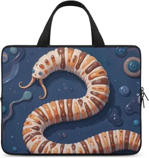 Laptop Case Sleeve Shockproof Computer Carrying Bag Worm Shape Biological Laptop Bag Tote Lightweight Notebook Case Cover Traveling Briefcase Handle Bags for Travel Business 17inch