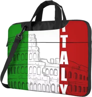 Laptop Shoulder Bag 15.6 inch Laptop Bag Computer Bag Roman Italian Flag Messenger Bag for Unisex