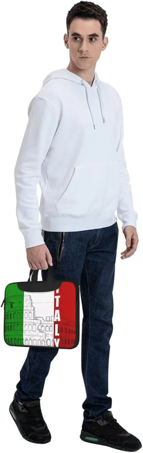 Laptop Shoulder Bag 15.6 inch Laptop Bag Computer Bag Roman Italian Flag Messenger Bag for Unisex