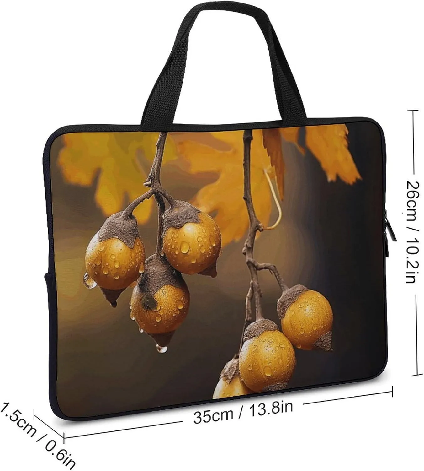 Laptop Shoulder Bag Laptop Bag Computer Bag Acorns And Leaves Messenger Bag for Unisex