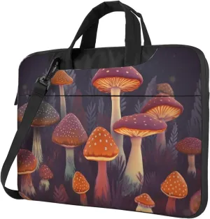 Laptop Shoulder Bag Laptop Bag Computer Bag Bright Mushrooms Art Messenger Bag for Unisex