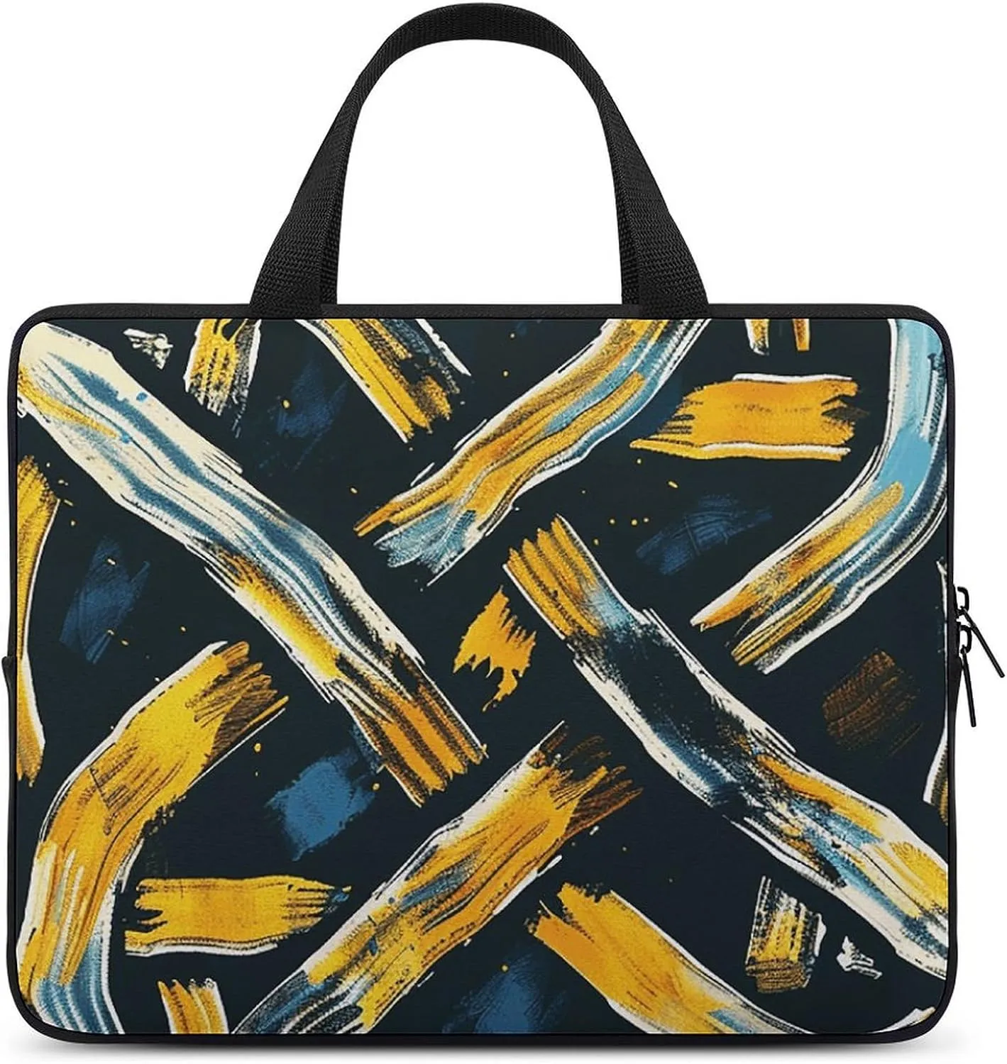 Laptop Shoulder Bag Laptop Bag Computer Bag Brown Ink Art Messenger Bag for Unisex