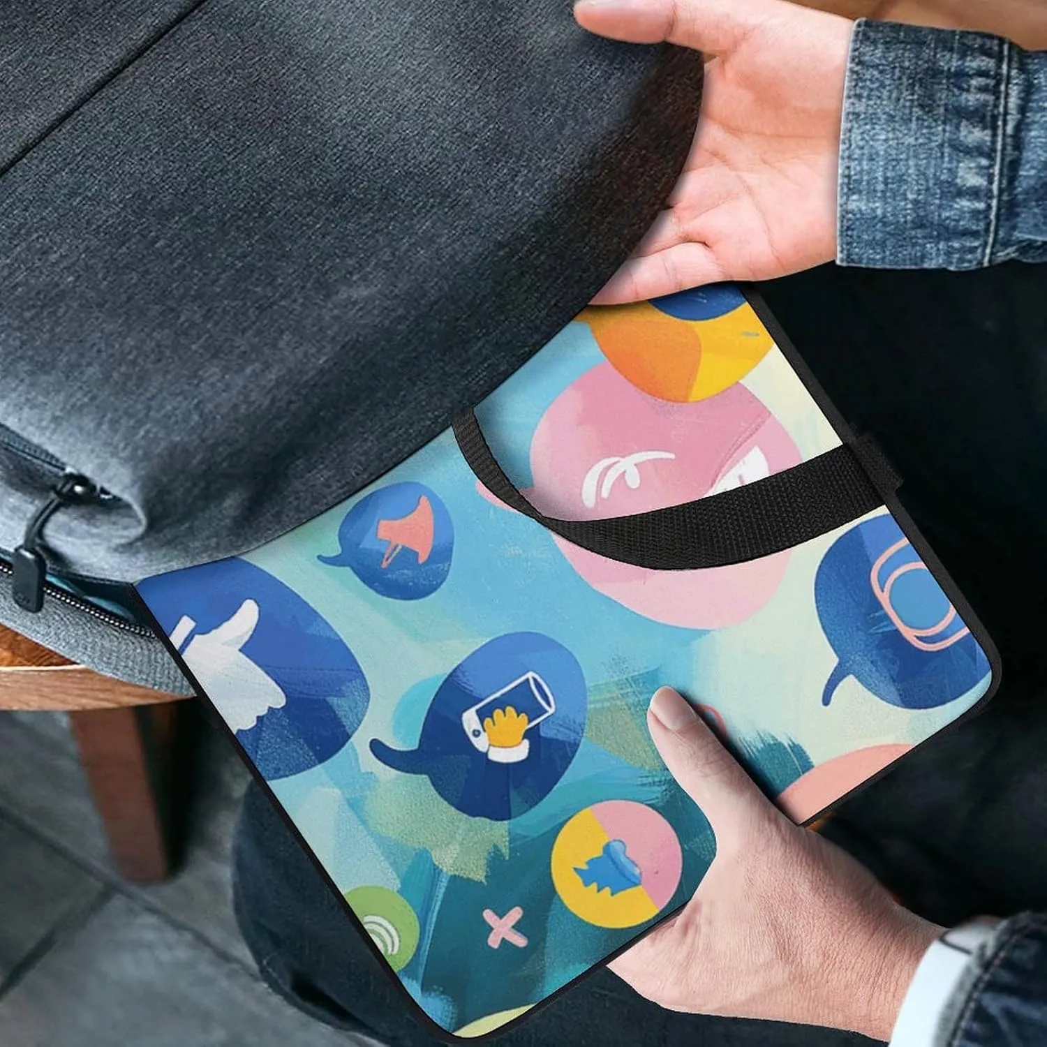 Laptop Shoulder Bag Laptop Bag Computer Bag Speech Bubble Pattern Messenger Bag for Unisex