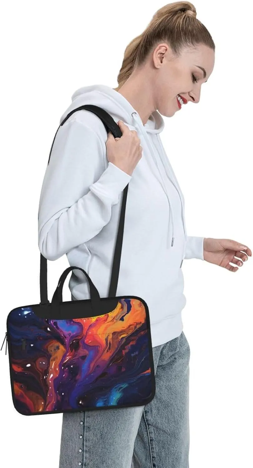 Laptop Shoulder Bag Messenger Bag Abstract texture fluid Laptop Bag Computer Bag for Men Women