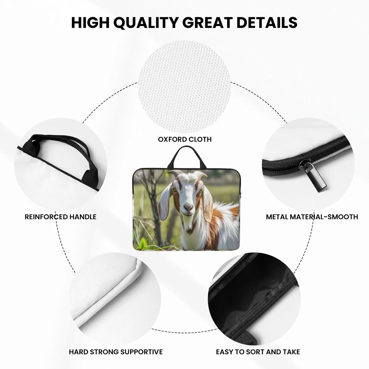Laptop Shoulder Bag Messenger Bag Hand Drawn Giraffes Laptop Bag Computer Bag for Men Women