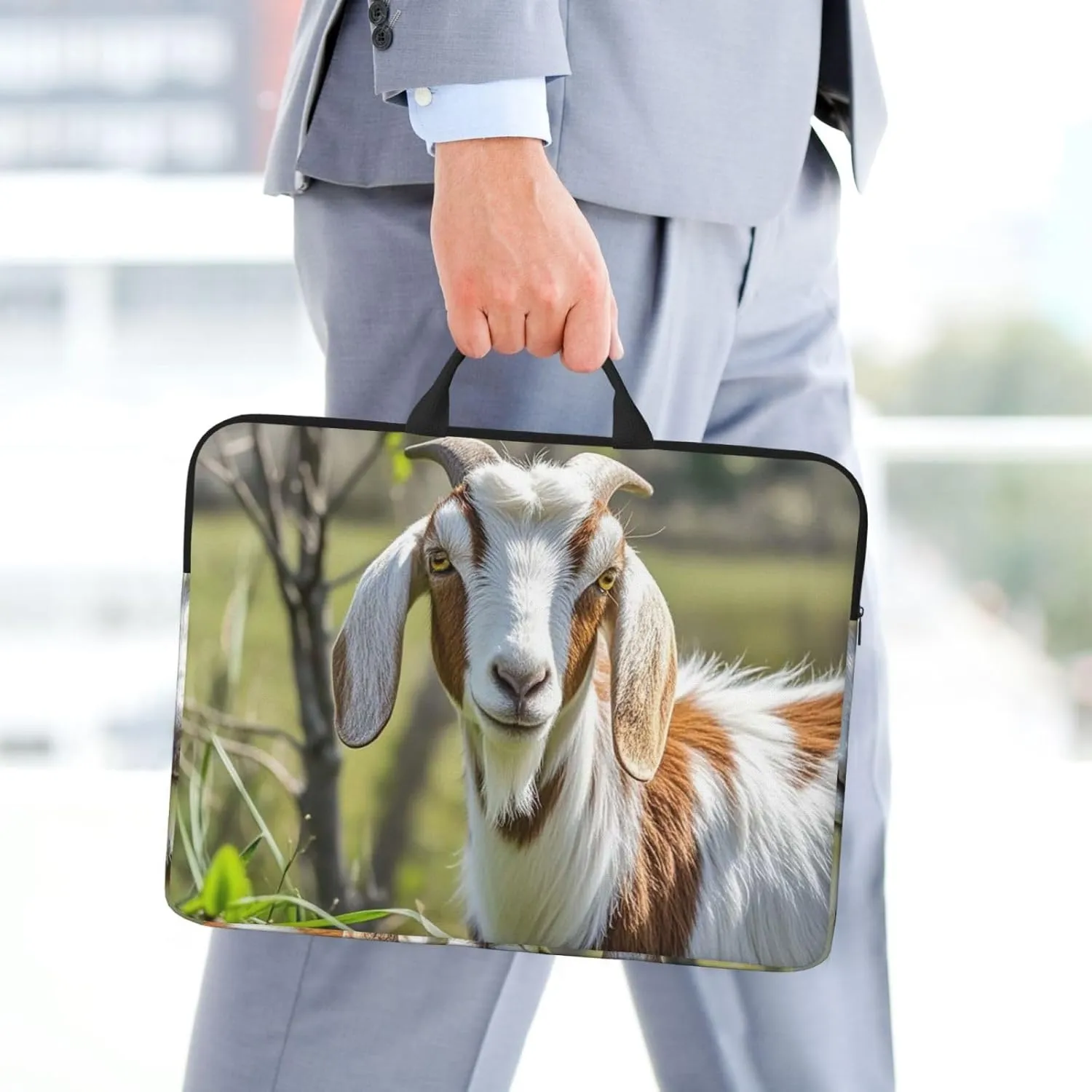 Laptop Shoulder Bag Messenger Bag Hand Drawn Giraffes Laptop Bag Computer Bag for Men Women