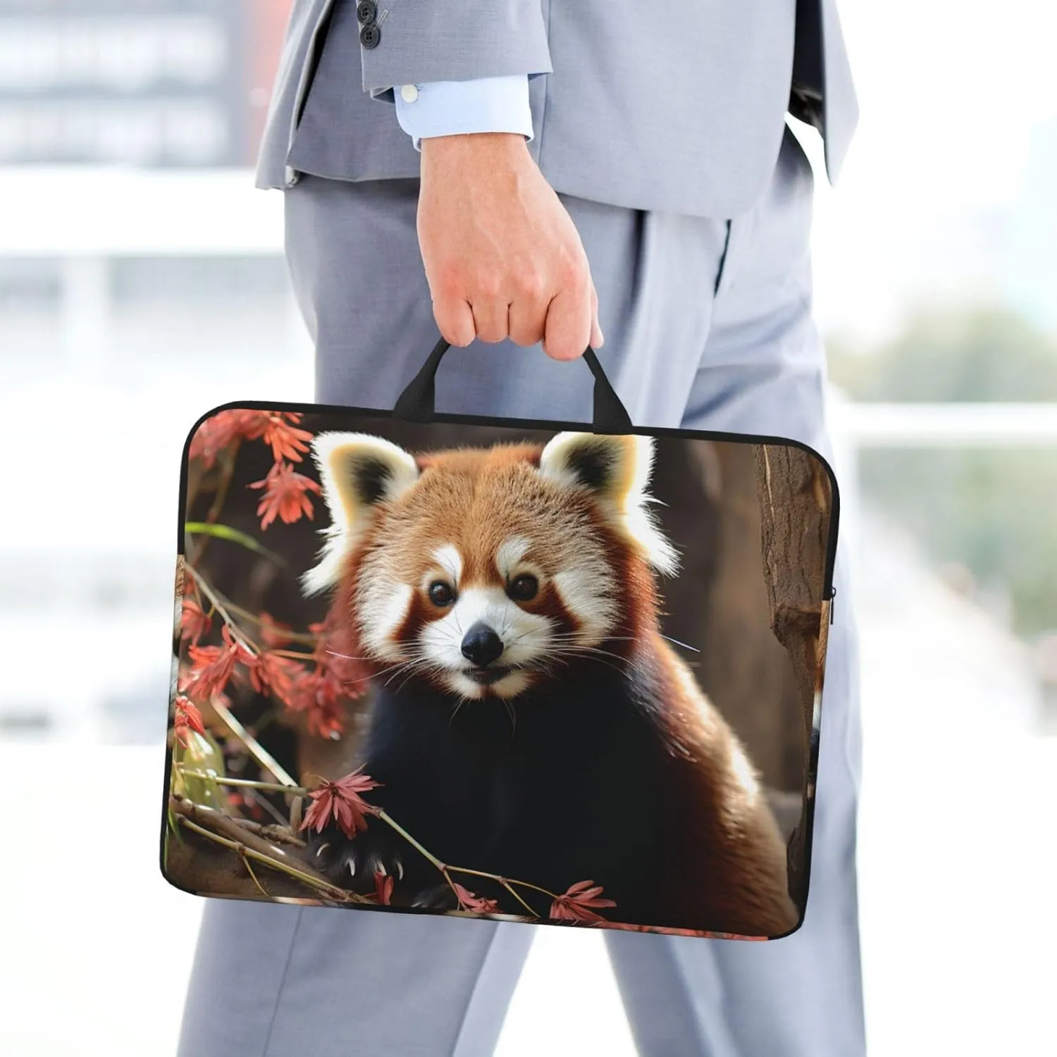 Laptop Shoulder Bag Messenger Bag Seaside Town Laptop Bag Computer Bag for Men Women