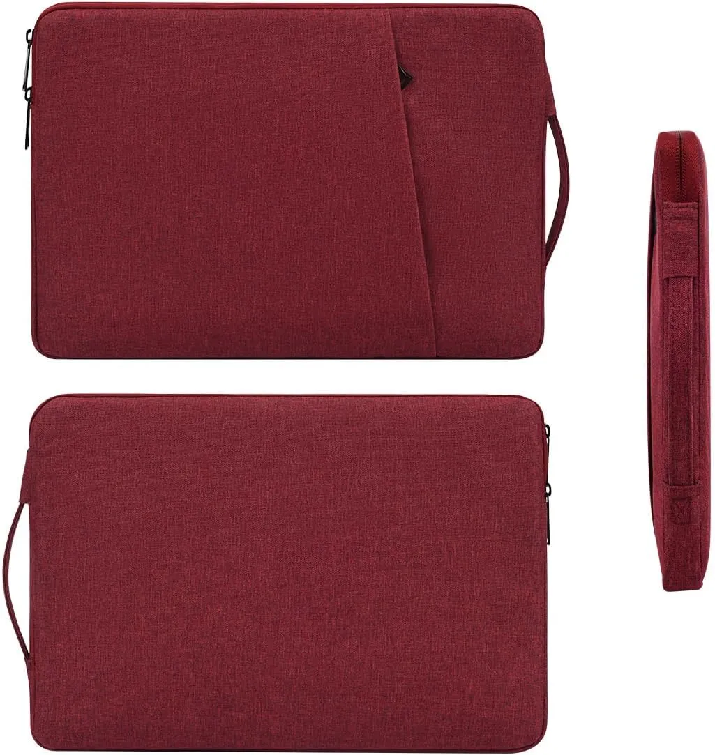 Laptop Sleeve 17 17.3 Inch for HP Pavilion 17/ Envy 17/ Dell Inspiron XPS/Lenovo IdeaPad ThinkPad/LG Gram/MSI/ASUS ACR Notebook/Razer Blade Pro 17 Computer Bag, Wine Red