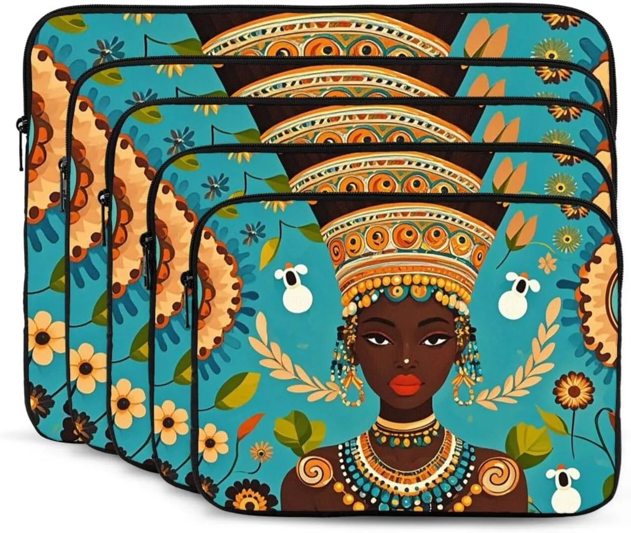 Laptop Sleeve Case 13 inch Shockproof Protective Notebook Case Creative African Culture Laptop Bag Traveling Computer Cover