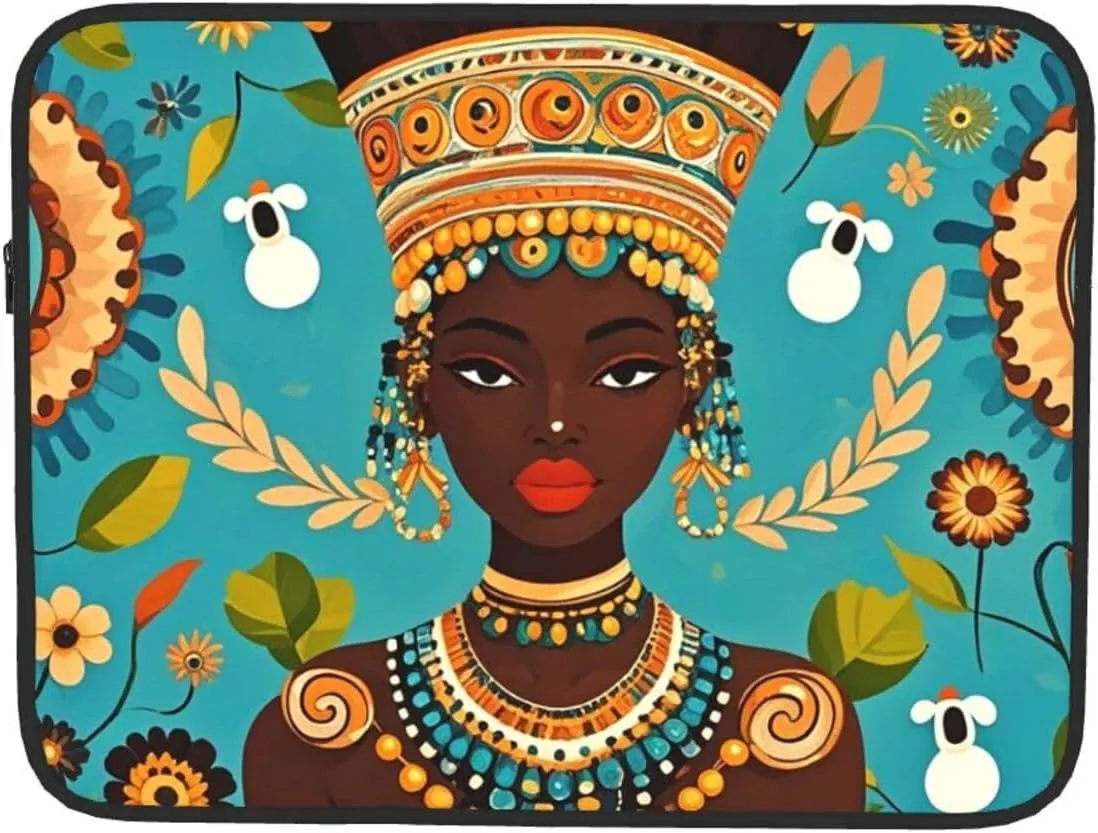 Laptop Sleeve Case 13 inch Shockproof Protective Notebook Case Creative African Culture Laptop Bag Traveling Computer Cover