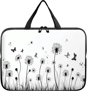 Laptop Sleeve Case Bag 13 inch, Dandelion and Butterfly Slim Carrying Case Durable Handbag Travel Laptop Bag for 13 inch MacBook Air M3/M2/Pro M2/ 13" iPad Pro/Air M4/M2 2024