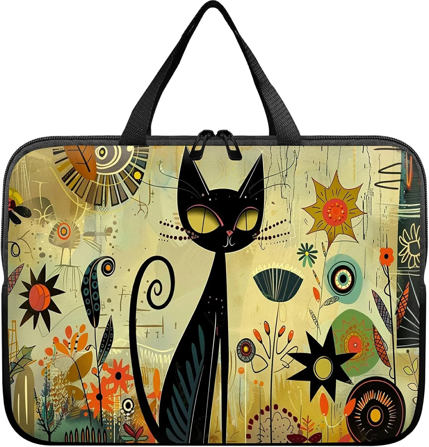 Laptop Sleeve Case Bag 13 inch, Graffiti Cat Slim Carrying Case Durable Handbag Travel Laptop Bag for 13 inch MacBook Air M3/M2/Pro M2/ 13" iPad Pro/Air M4/M2 2024